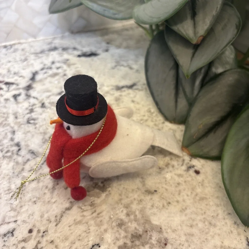 Felt Bird Ornaments Featherly Friends Wondershop Set Of 7 Christmas Tree Santa